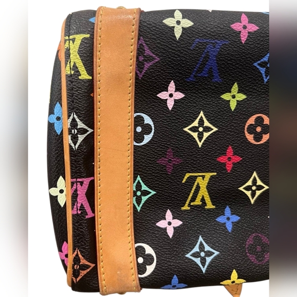 Authentic Vintage Louis Vuitton Black Multicolor Satchel - Picture 6 of 10